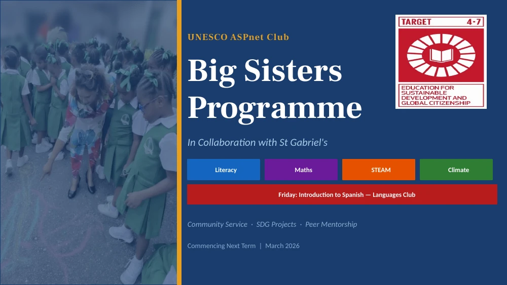 First page of Big Sisters Programme